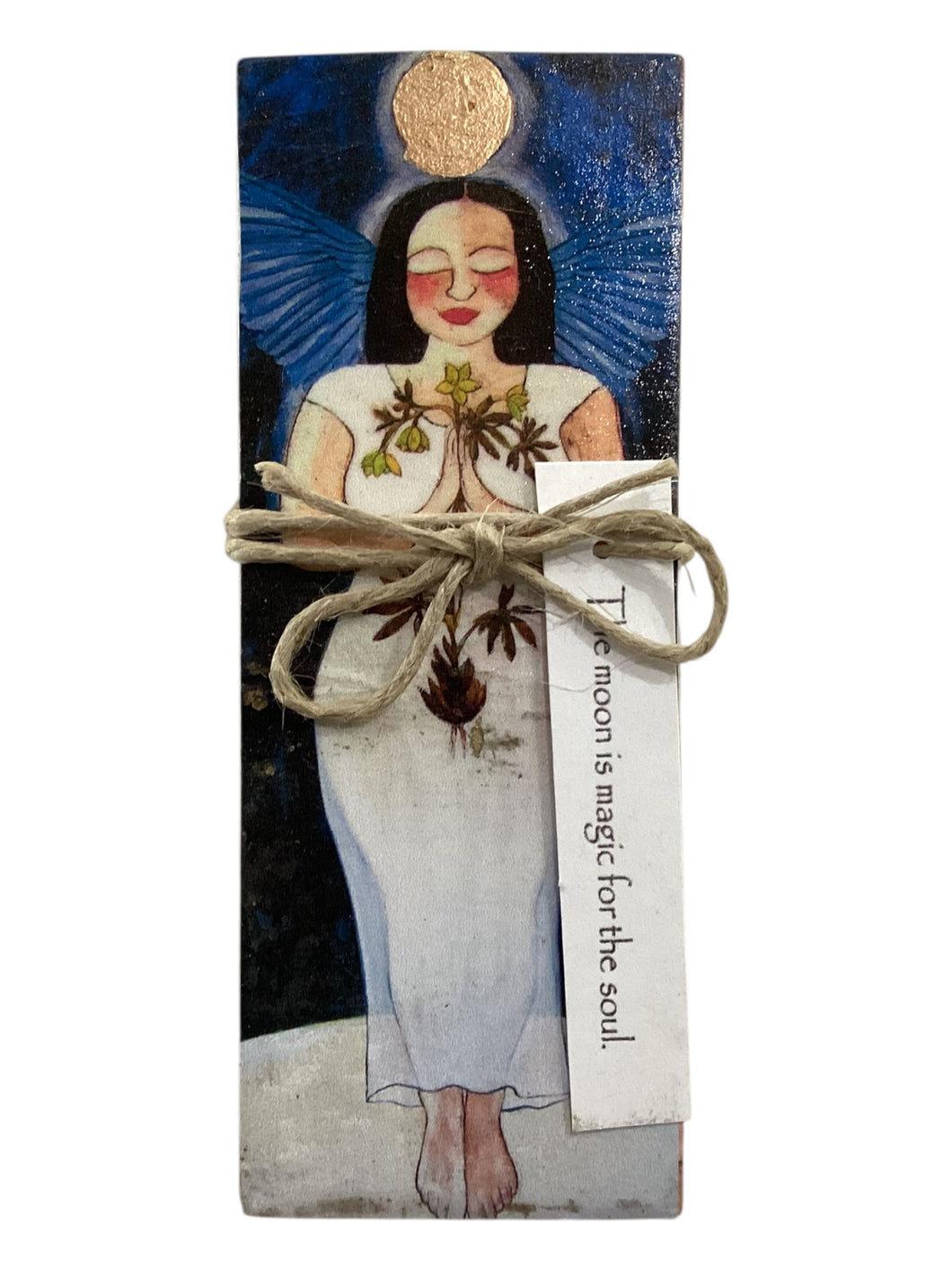 Small Wood Block Angel