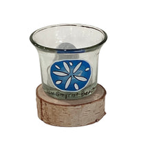 Tea Light Holder with Candle - Sand Dollar