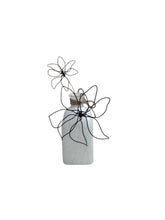 Wire Flower in White Vase