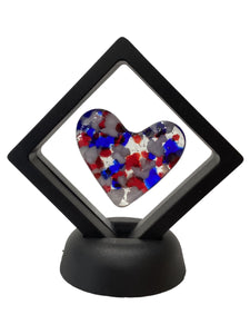 Framed Heart - Red/White/Blue Heart