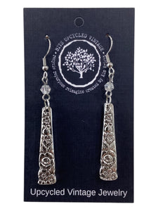 Silver Plate Stem Earrings