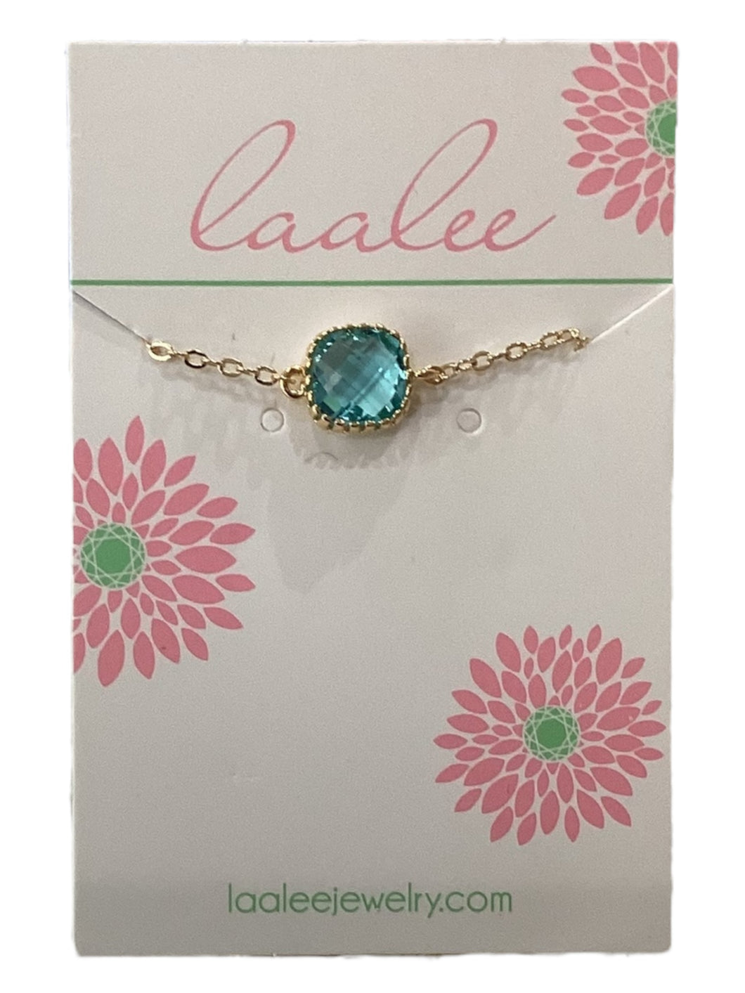 Gemstone Glass Necklaces - Aquamarine