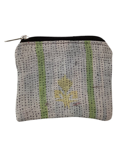 Kantha Zipper Pouch Bag - Small