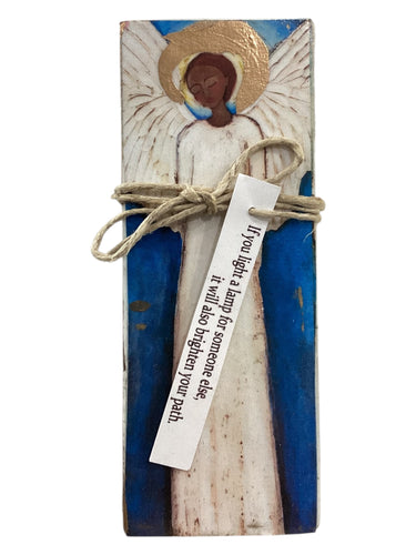 Small Wood Block Angel