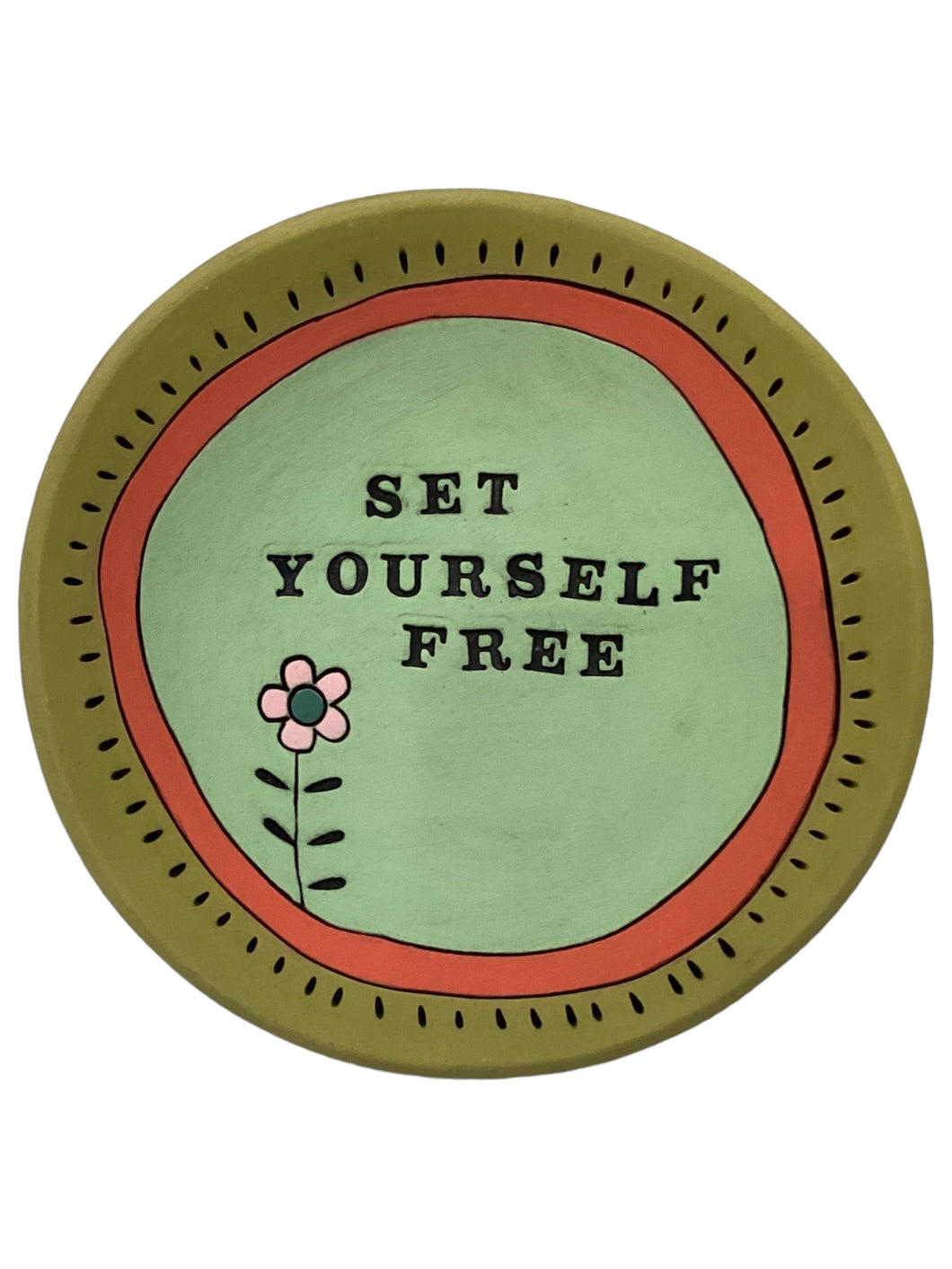 Terra Cotta/ Pottery Jewelry and Ring Dish - SET YOURSELF FREE