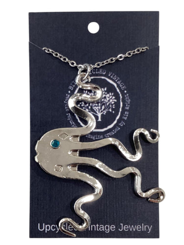 Silverplate Fish Necklaces With Crystal Eye