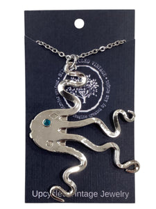 Silverplate Fish Necklaces With Crystal Eye