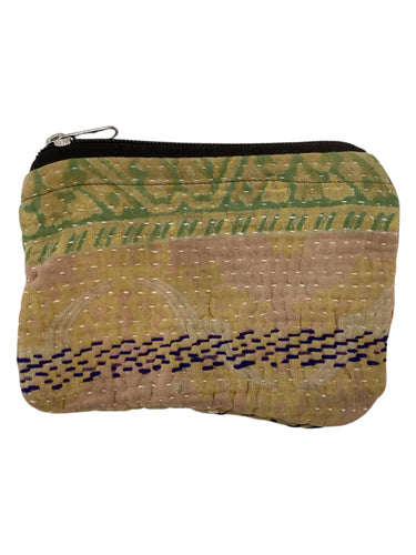 Kantha Zipper Pouch Bag - Medium