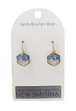Custom Sand Wave Dangle Earring - Gold