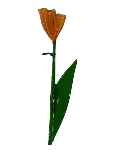 Single Stem Suncatcher - Orange