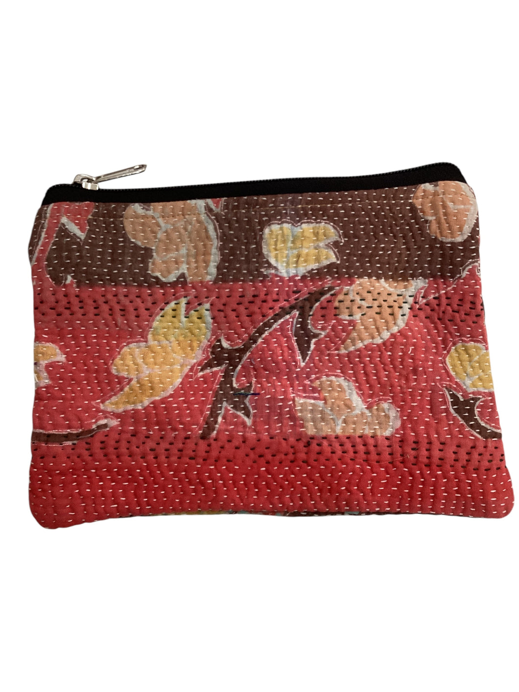 Kantha Zipper Pouch Bag - Large