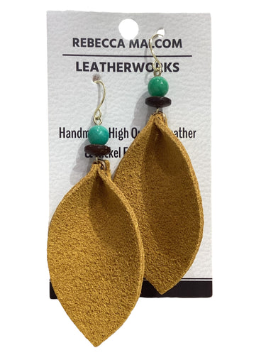 Layla Leaf Earrings - Yellow