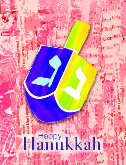 Hanukkah Dreidel - Notecard