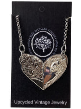 Silverplate Heart Chunky Necklace