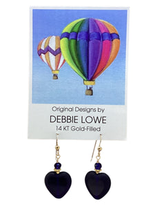 Cobalt Hearts Earrings