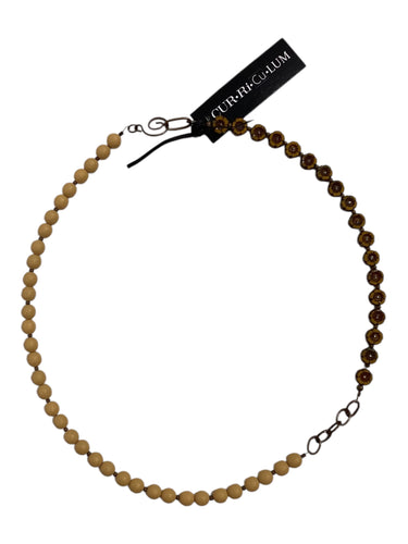 Mini Yellow Flower Czech Glass with Side Clasp Necklace