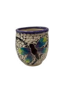 Purple Dragonfly Wine Cup