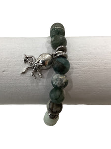 Beaded Bracelet - Octopus Charm