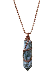 Tree Agate Point Pendant