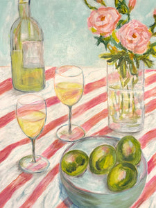 Pink and Blue Tablescape
