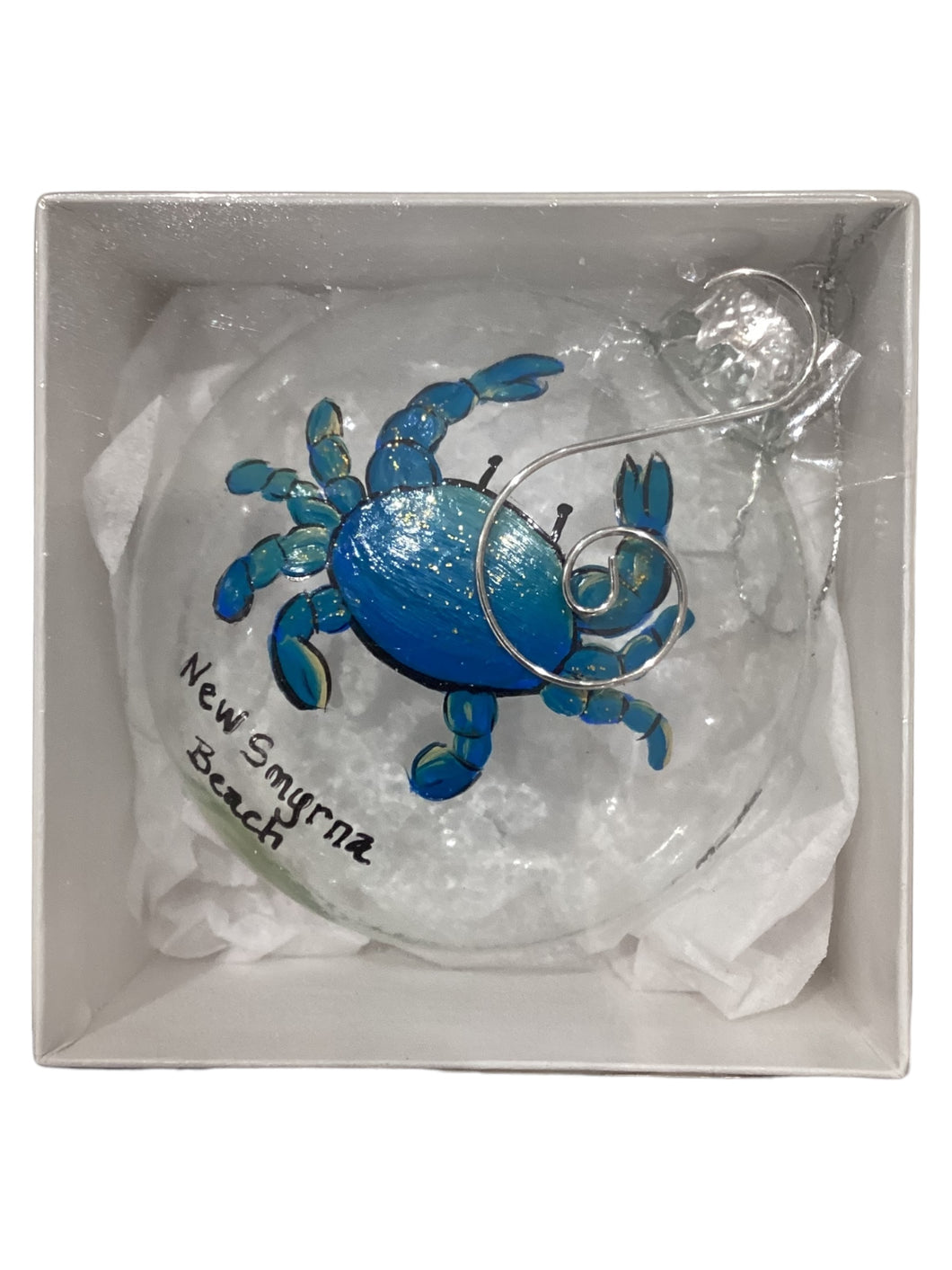 Glass Ornament - Blue Crab