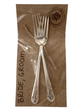 "Bride, Groom" Stamped Forks