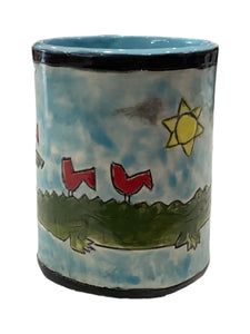 Animal Mug - Alligator/Light Blue