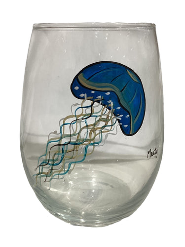 Stemless Wine Glass - Jellyfish