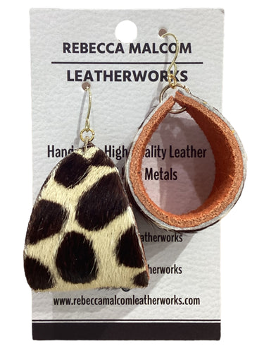 Moxie Earrings - Cheeta/Orange