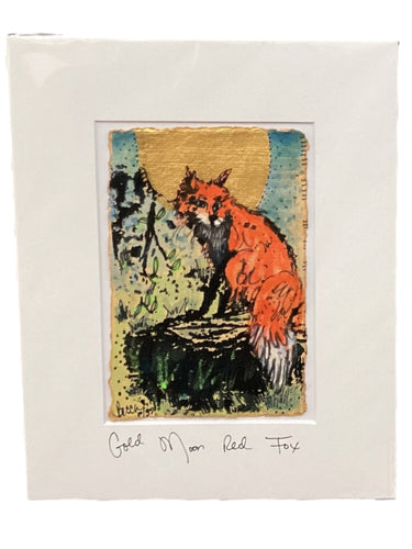 Gold Moon Red Fox - Original - 8