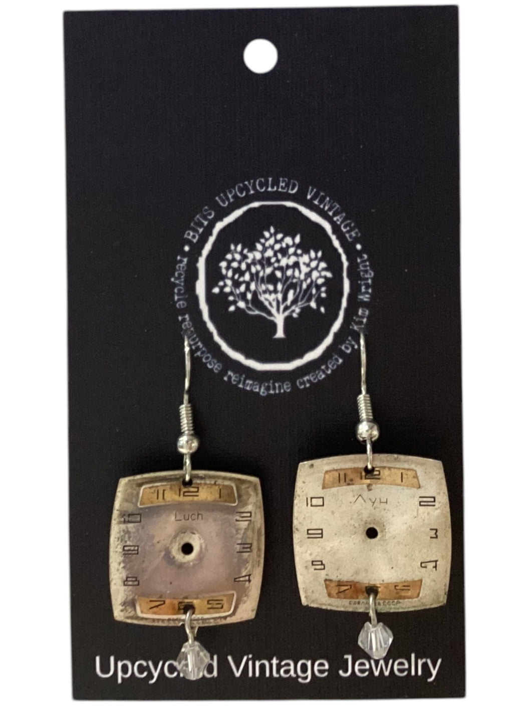 Steampunk Watch Face Earrings
