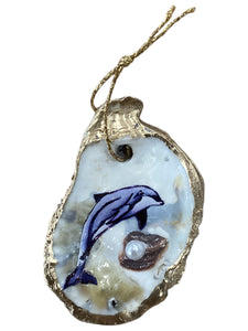 Dolphin Oyster Ornament