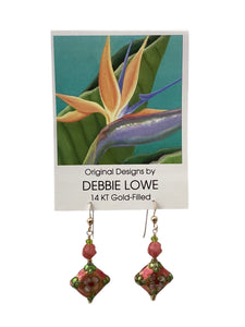 Floral Cloisonne Earrings