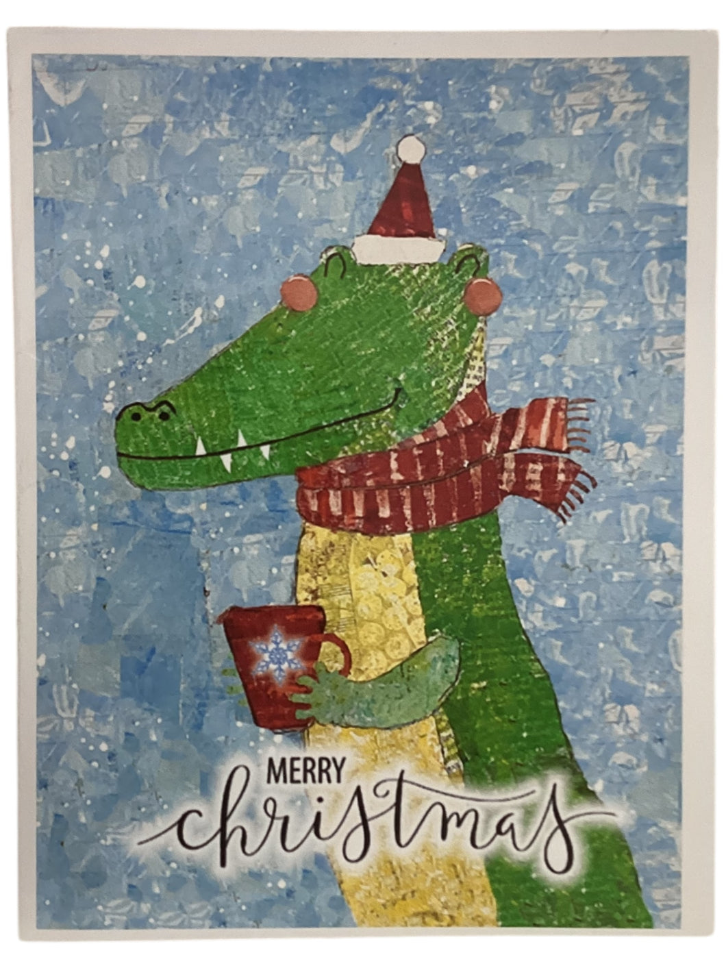 Gator in Festive Gear - Notecard