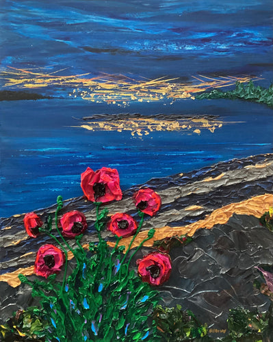 Poppies by the Salish Sea