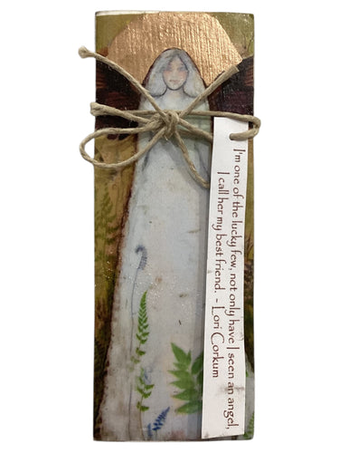 Small Wood Block Angel
