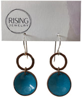 Penny Patina Revolve Earrings - Small - Forget Me Not