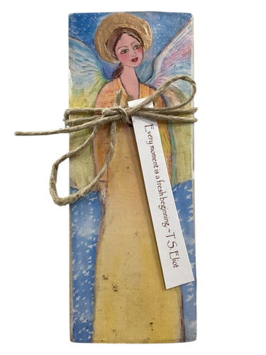 Small Wood Block Angel