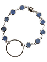 Crystal Bracelet with Circle - Silver/Ice Blue