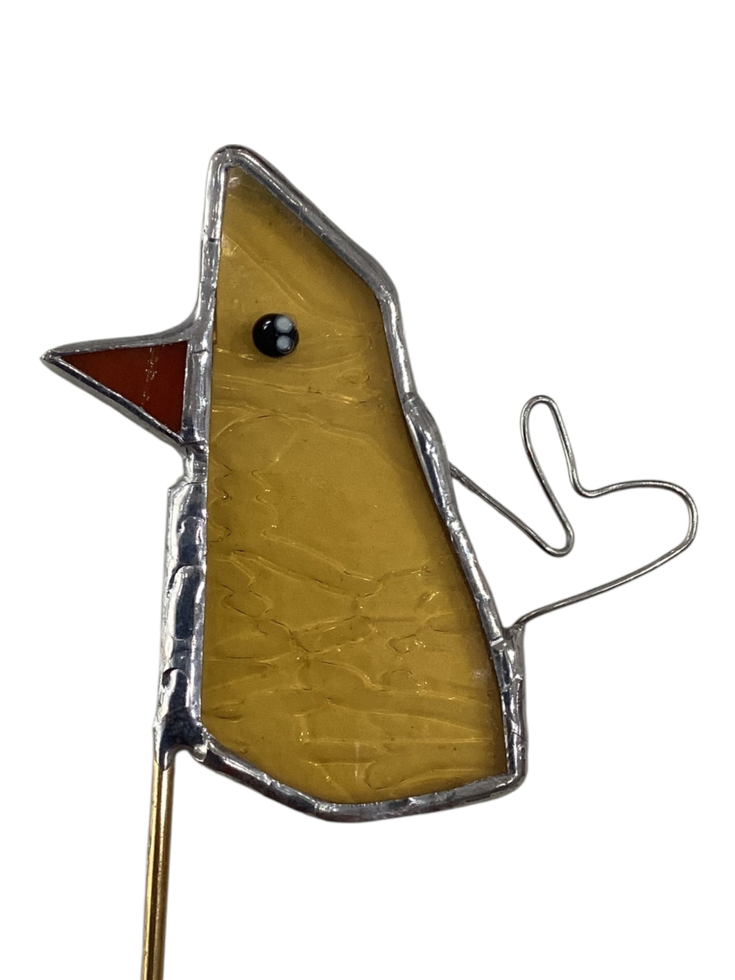 Bird Plant Stake - Yellow