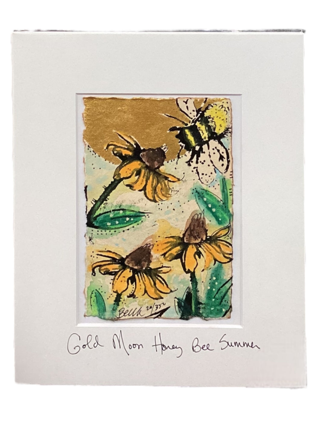 Gold Moon Honey Bee Summer - Original - 8