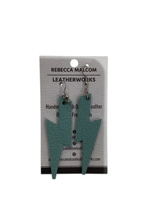 Lightening Bolt Earrings - Teal