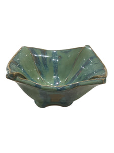Square Green/Gold Bowl