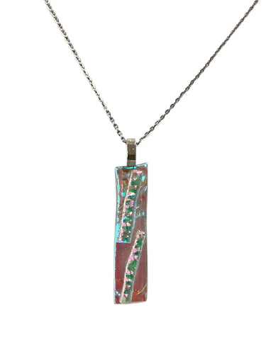 Clear Dichroic on Clear Necklace