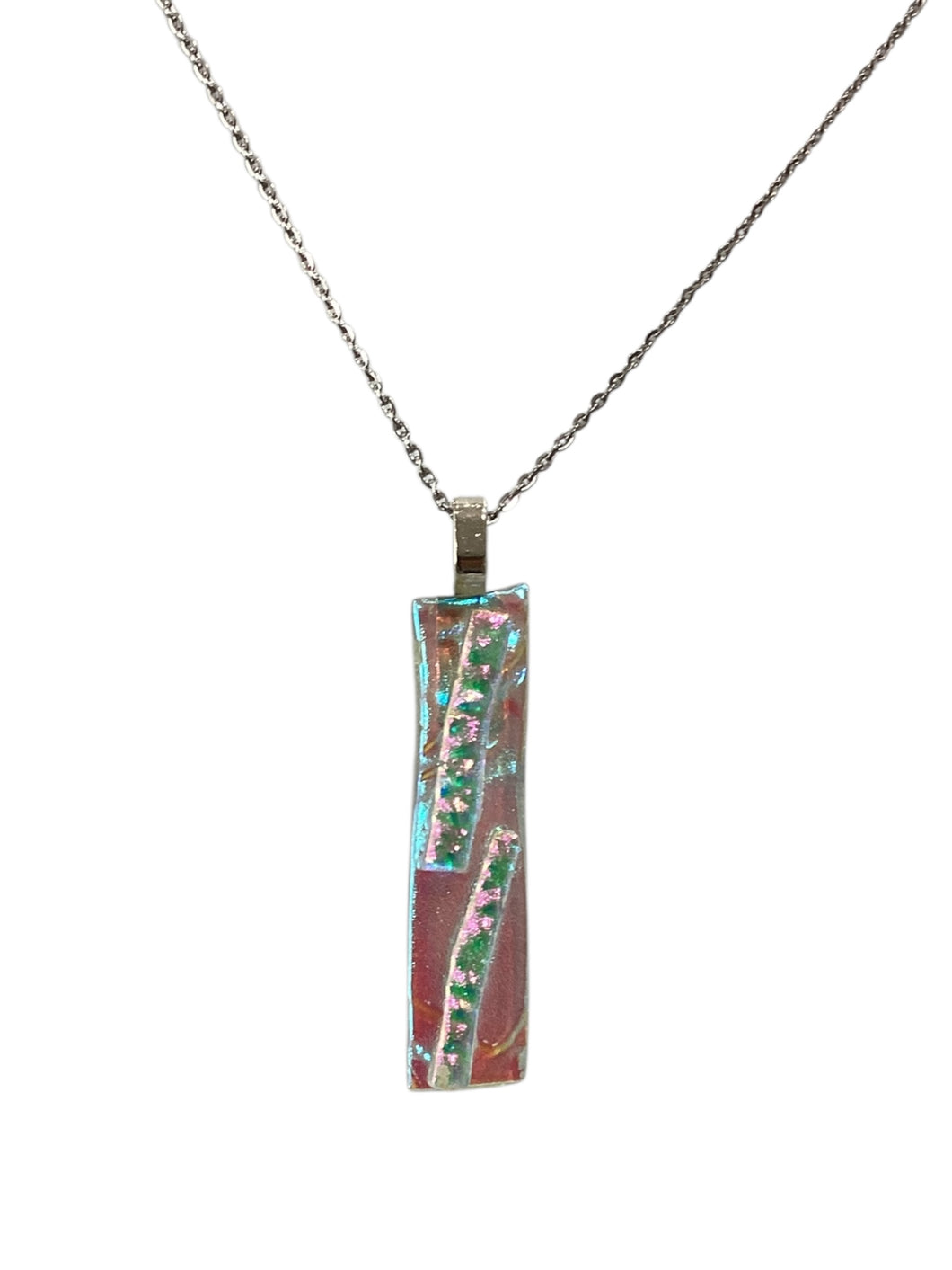 Clear Dichroic on Clear Necklace