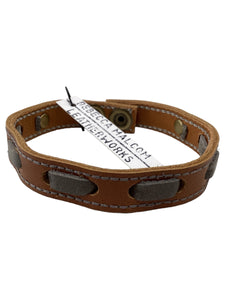 Men's Brislet Bracelet - Brown/Grey