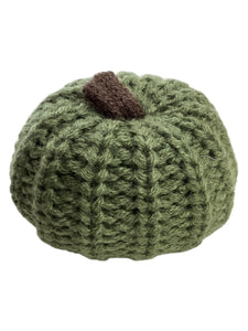 Mini Knit Pumpkin - Green