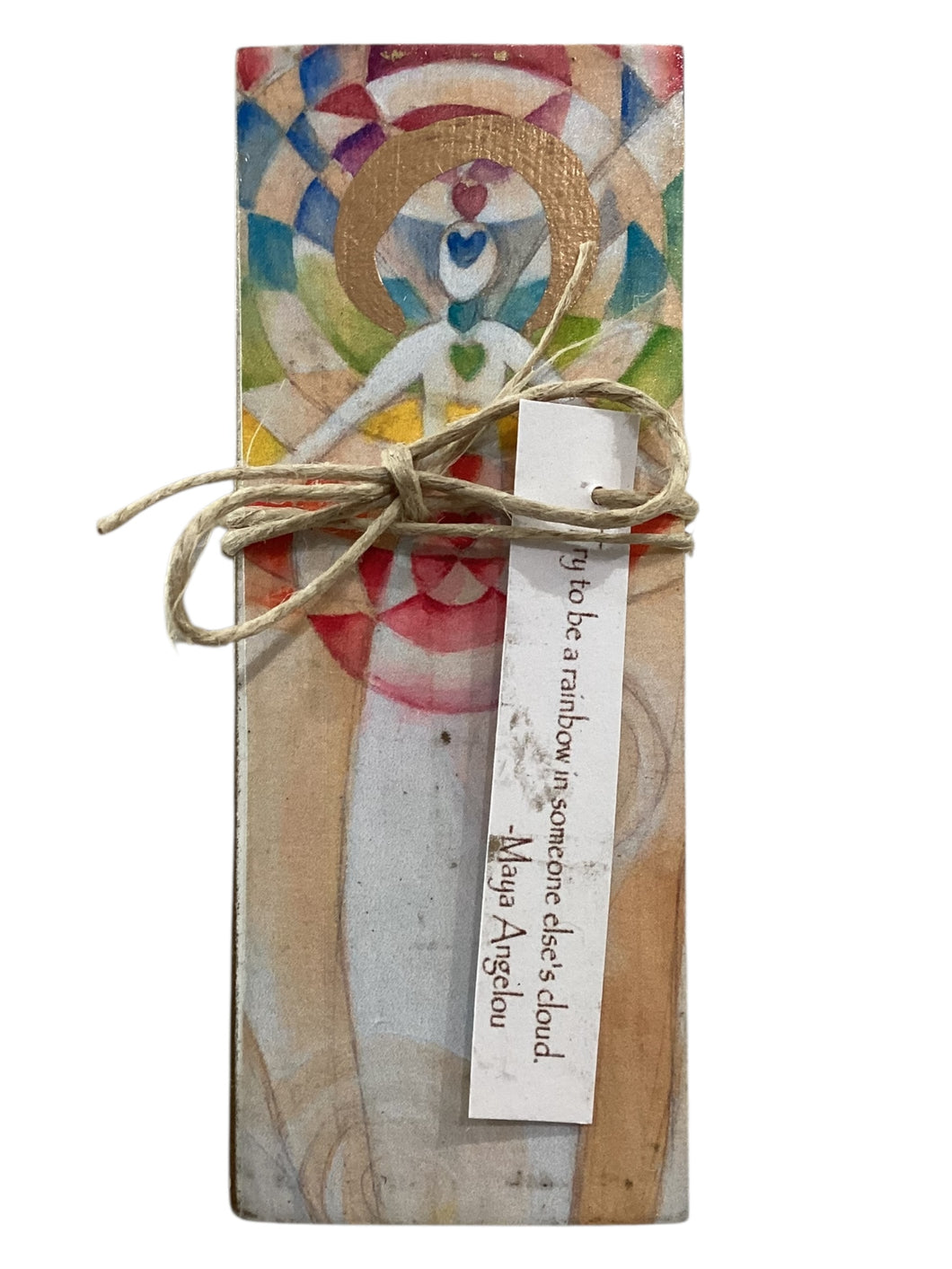 Small Wood Block Angel