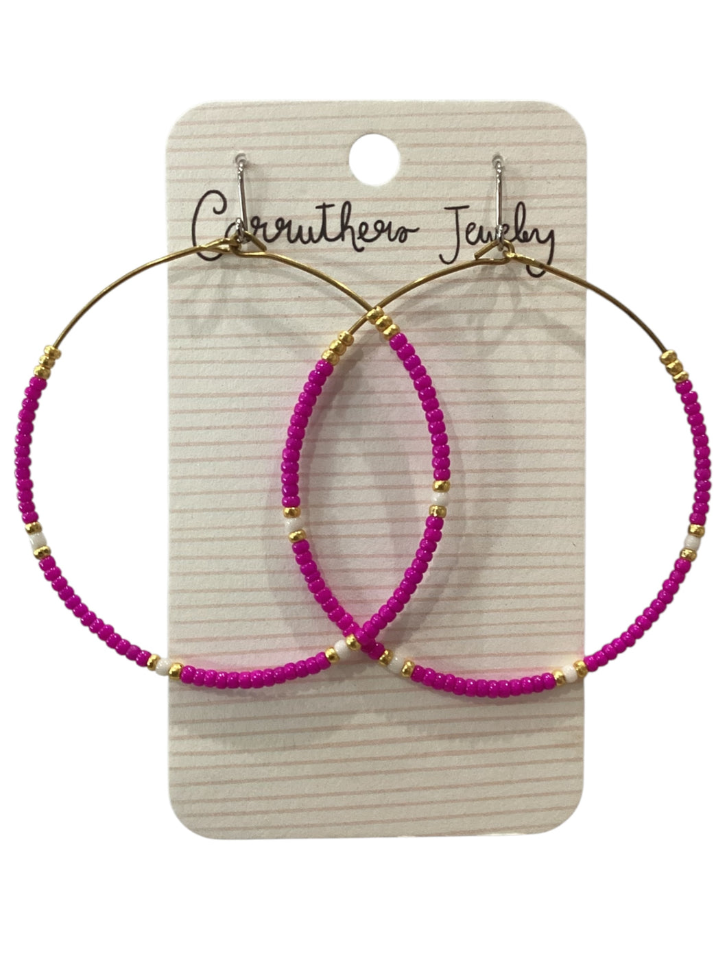 Fuchsia Hoop Earrings