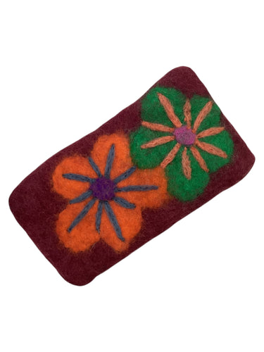 Felted Flower Eyeglass Holder